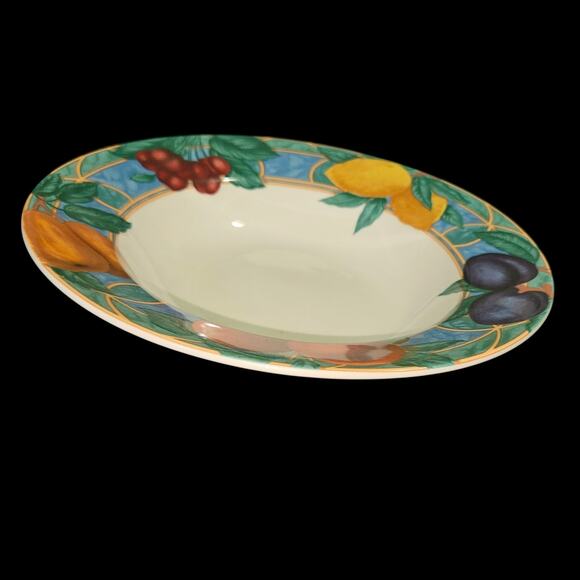 Set of 3 Victoria & Beale Casual Forbidden Fruit 9024 Soup Bowls 8.5" Porcelain - Picture 1 of 5